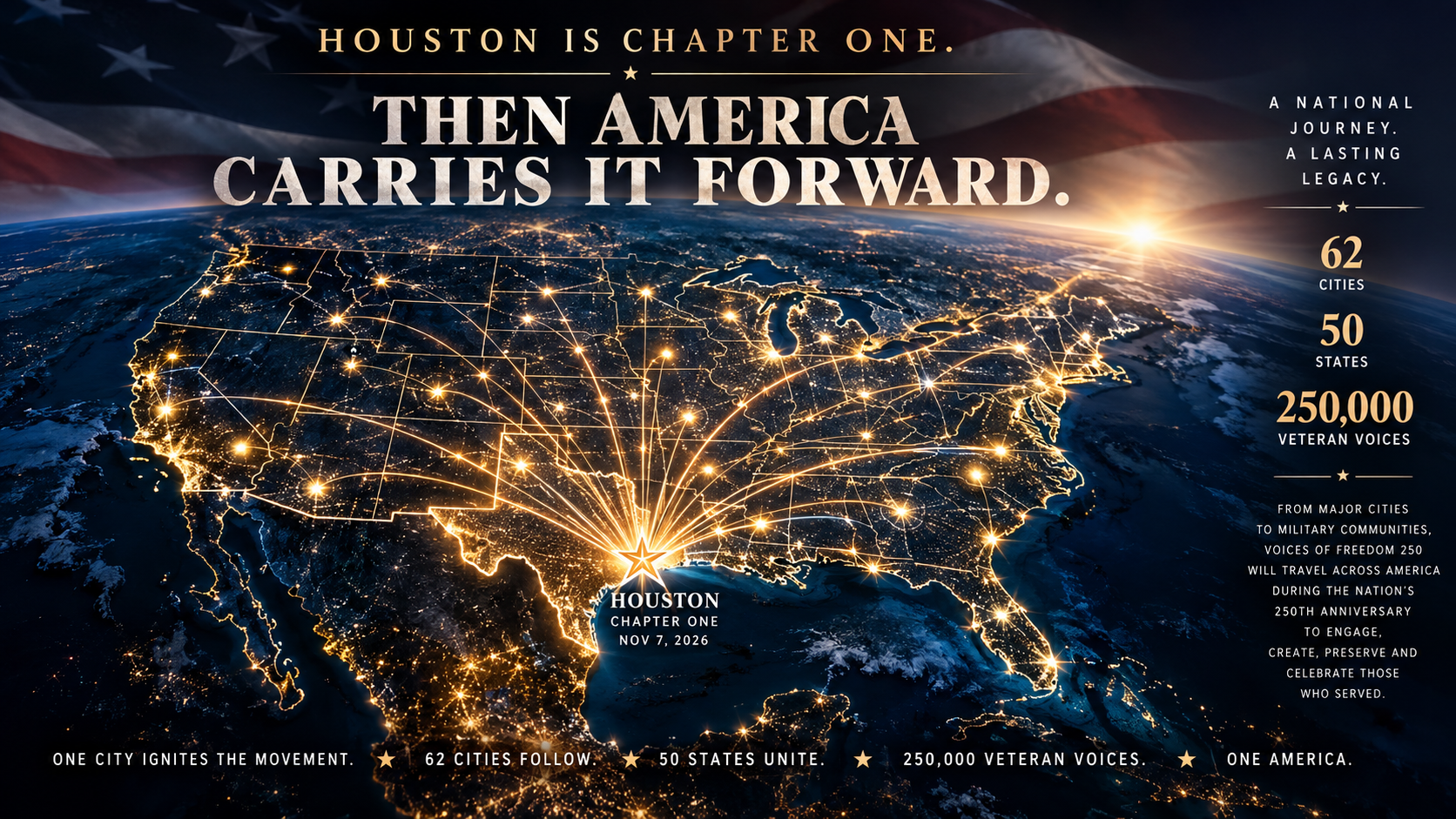 Houston Chapter One launching a 62-city national journey across America